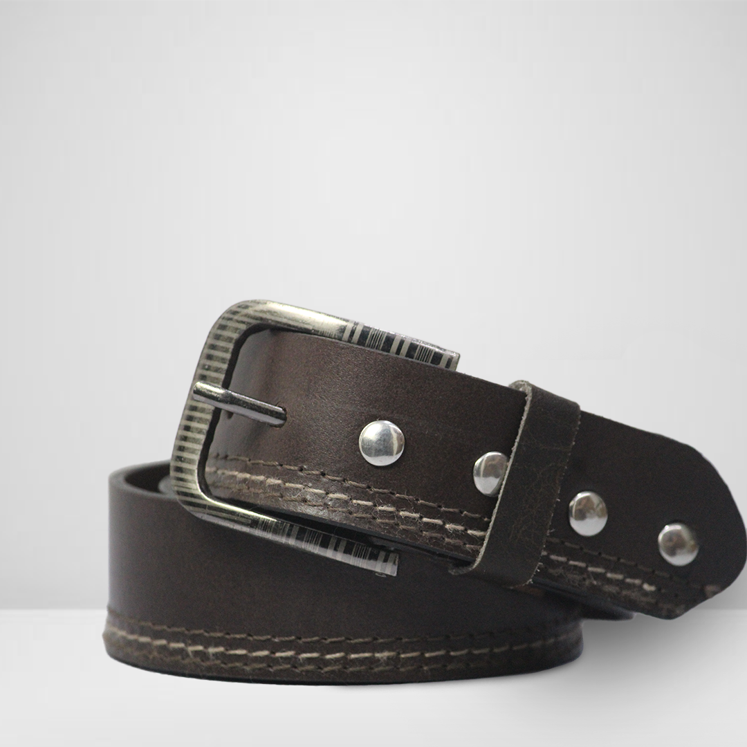 darelooks leather belt for men's dark brown uniq design